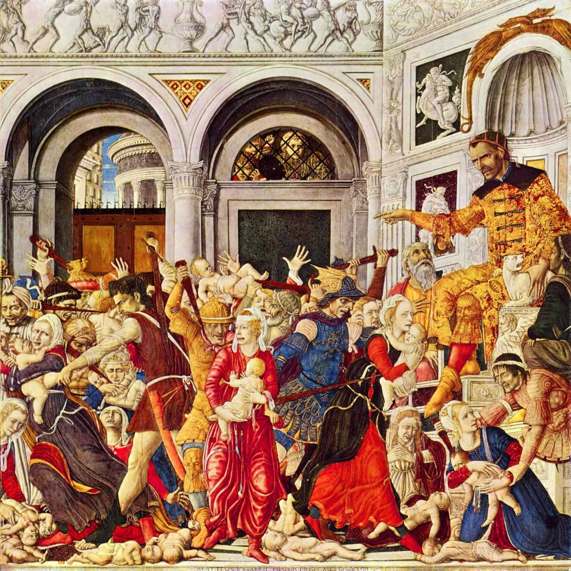 <b>Fig 8.</b> Matteo di Giovanni, <em>Massacre of the Innocents</em>, 1488. Naples, Museo Nazionale di Capodimonte.
